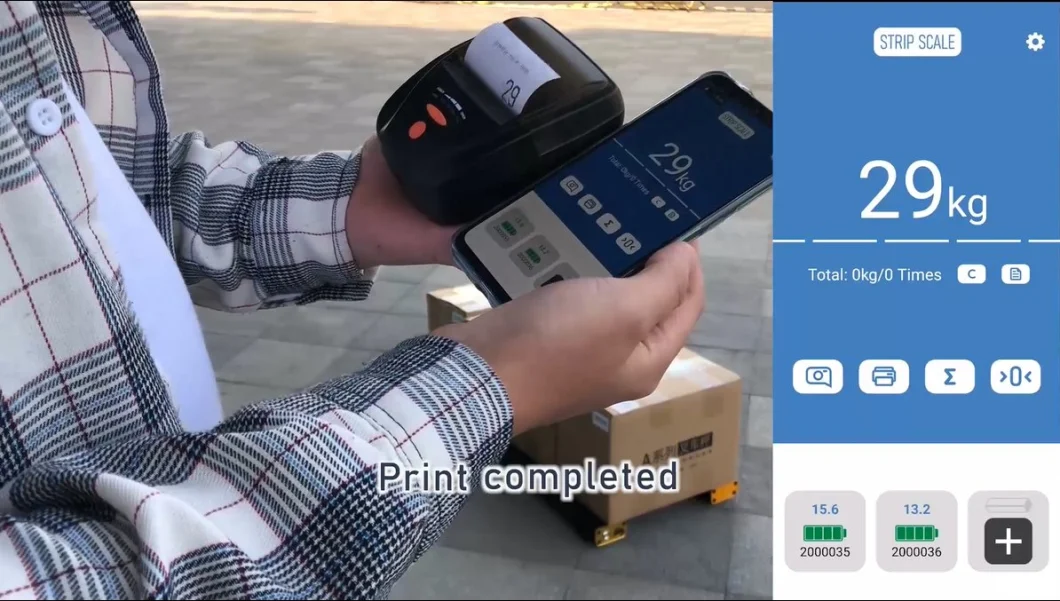 Σύστημα Android Φορητή Κλίμακα Φύλης, Βιομηχανική Ζυγεία Φύλης 1500kg Βιομηχανική Κλίμακα Φύλης 10