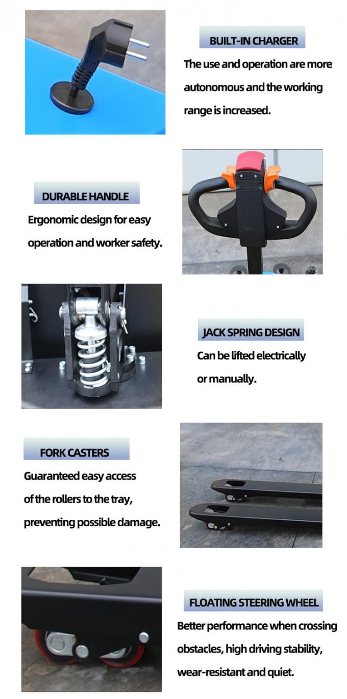 Ηλεκτρικό Walkie Pallet Jack Φορτηγό ανελκυστήρα χειρισμός οξέος μολύβδου 1