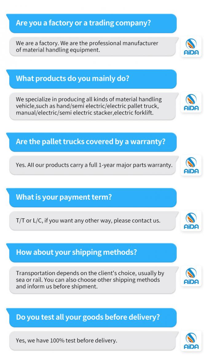 Εγκριθείσα από το ISO Walkie Electric Reach Truck, πλήρως ηλεκτρική συσκευή στοίβασης παλέτας 2 τόνων 14