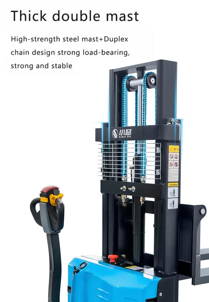 Περπατητής Stand On Pallet Stacker πλήρης ηλεκτρική παλέτα stacker φθάσει walkie stacker 2